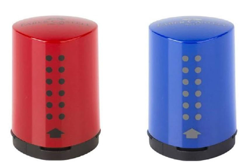 FABER-CASTELL Bleistiftspitzer Anspitzer Grip mini, sortiert