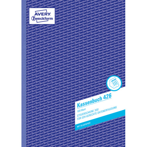 AVERY ZWECKFORM Kassenbuch mit Blaupapier, A4, 100 Blatt