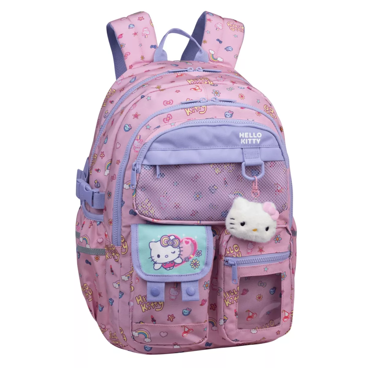 Coolpack SULLY Rucksack 17 Zoll Hello Kitty – 2 Hauptfächer, 3 Fronttaschen & Reflektoren