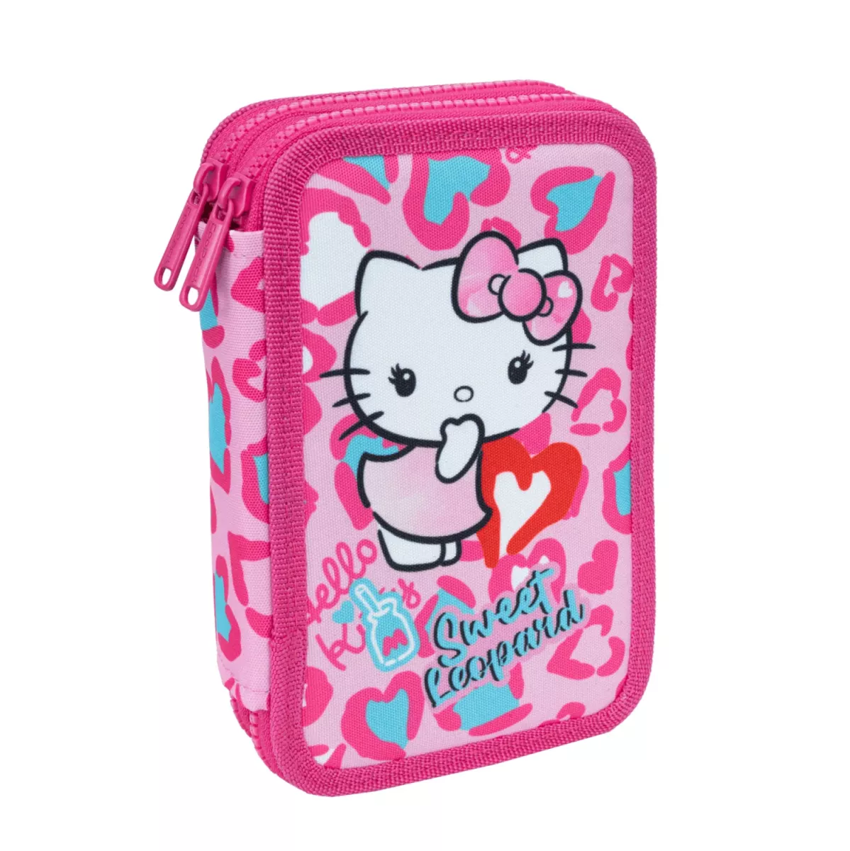 Coolpack JUMPER 2 gefülltes Etui Hello Kitty Sweet Leopard – 2 Fächer, 35-teilig