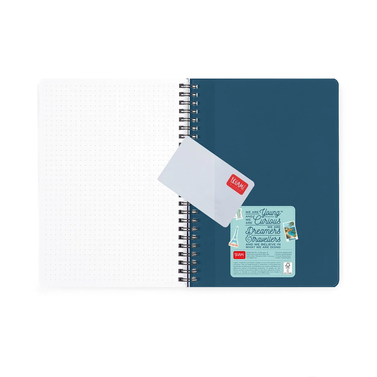 Legami 12-Month Spiral-Bound Weekly Diary Large „Travel Stickers“ – 2027