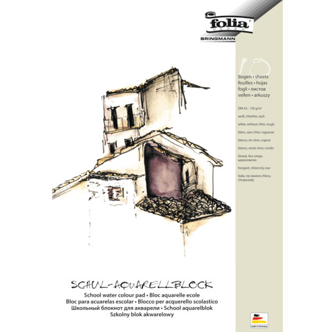 FOLIA Aquarellblock, A3, 150g/m², 10 Bogen