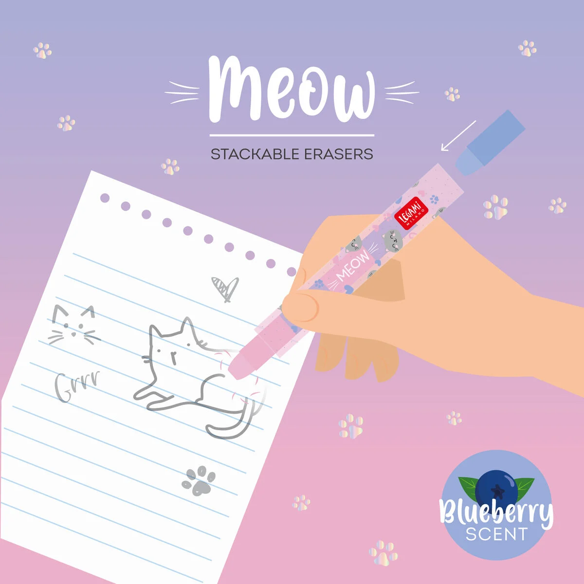Legami - Stabelbare Radiergummis - Meow