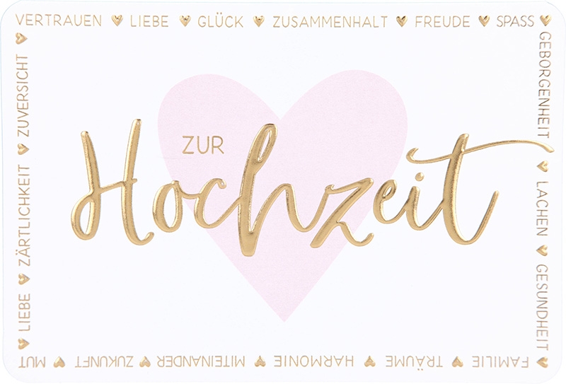 Kunterbunt Klappkarte 004 - Zur Hochzeit Vertrauen Liebe Glück... Kunterbunt Klappkarte 004 - Zur Hochzeit Vertrauen Liebe Glück...