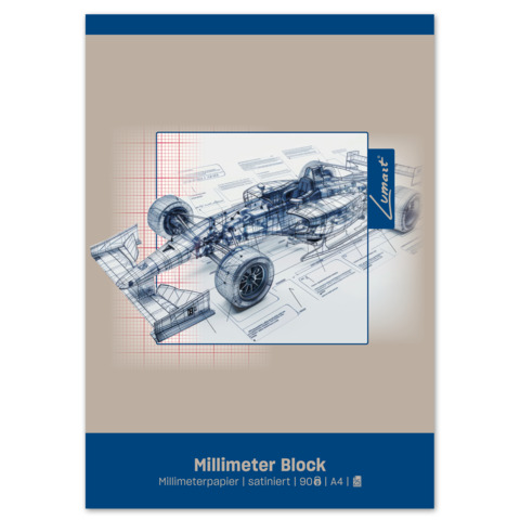 Millimeterpapier A4 – 25 Blatt, 90 g/m², 1-mm-Raster