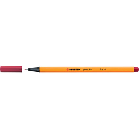 STABILO Fineliner point 88, 88/50, 0,4 mm, Farbe: dunkelrot