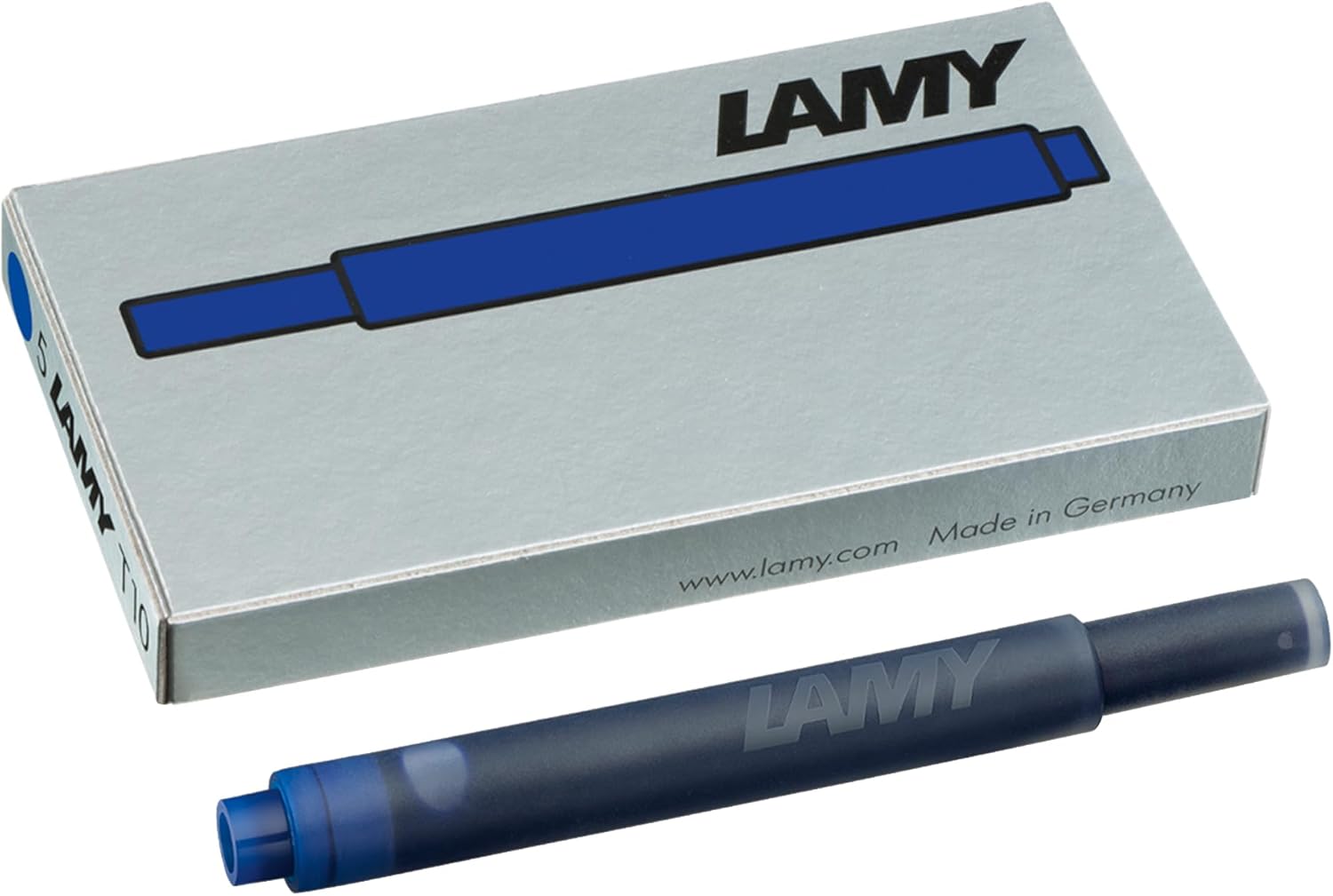 Lamy T10 Großraum-Tintenpatronen - Packung mit 5 Stück - blau löschbar