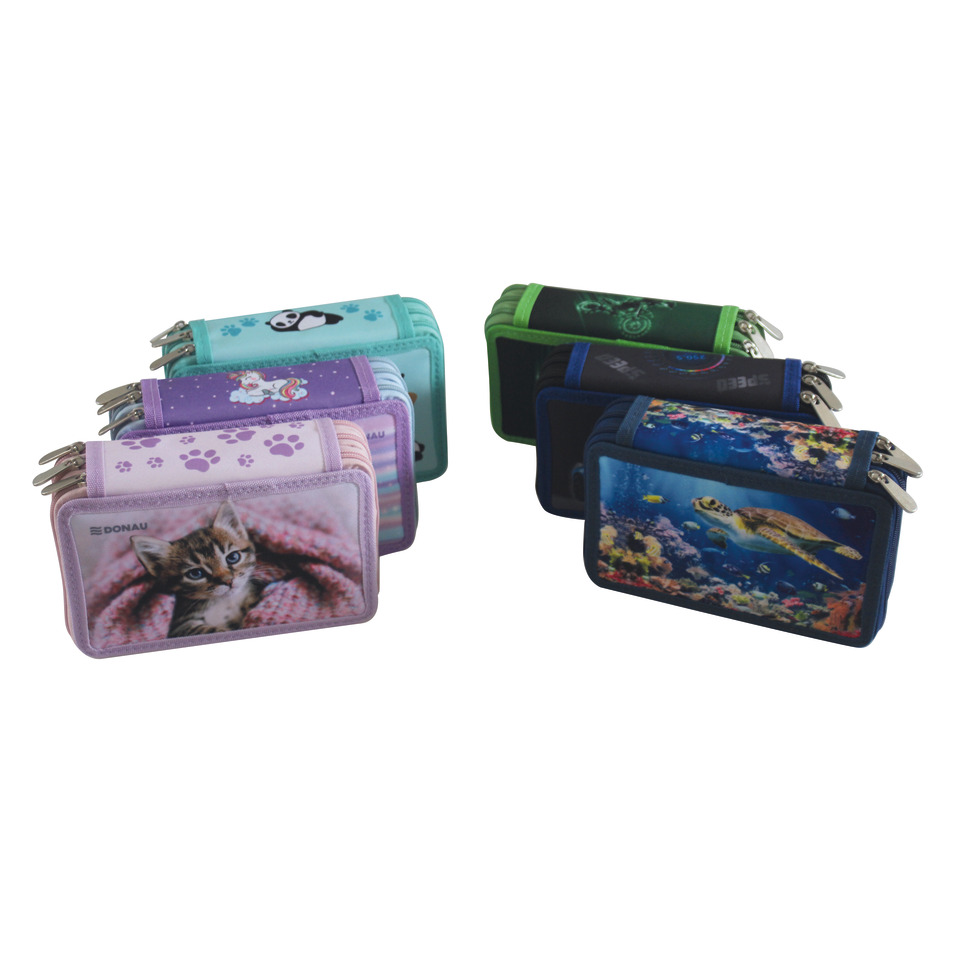 Donau 3-fach Federmäppchen gefüllt