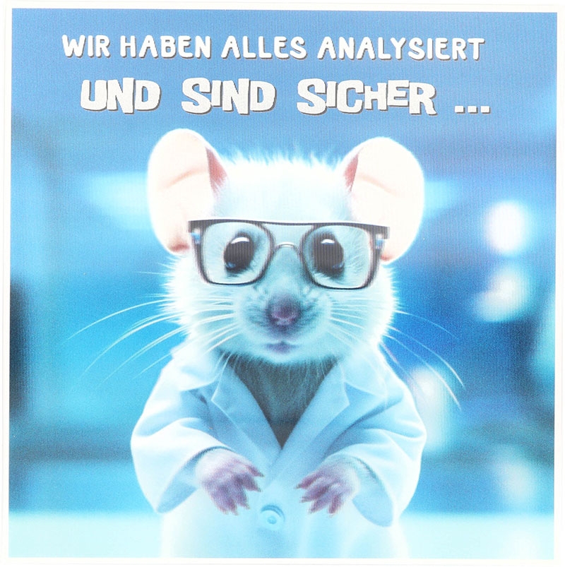 3D Musikkarte quadratisch - 050 - "Wir haben alles analysiert und sind ..."
