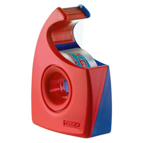 TESA Handabroller EasyCut, 33mx19mm, rot/blau