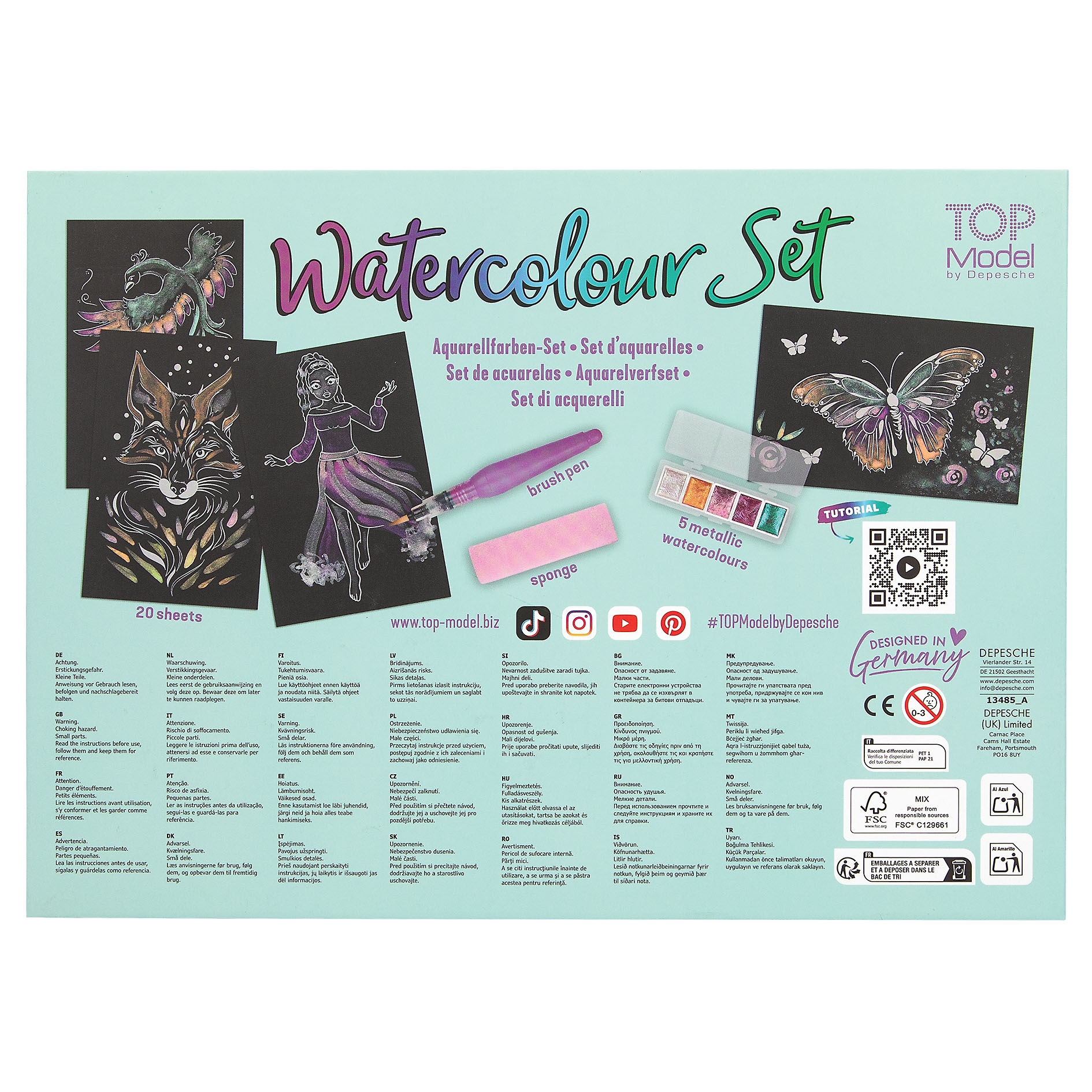 TOPModel Metallic Watercolour Set
