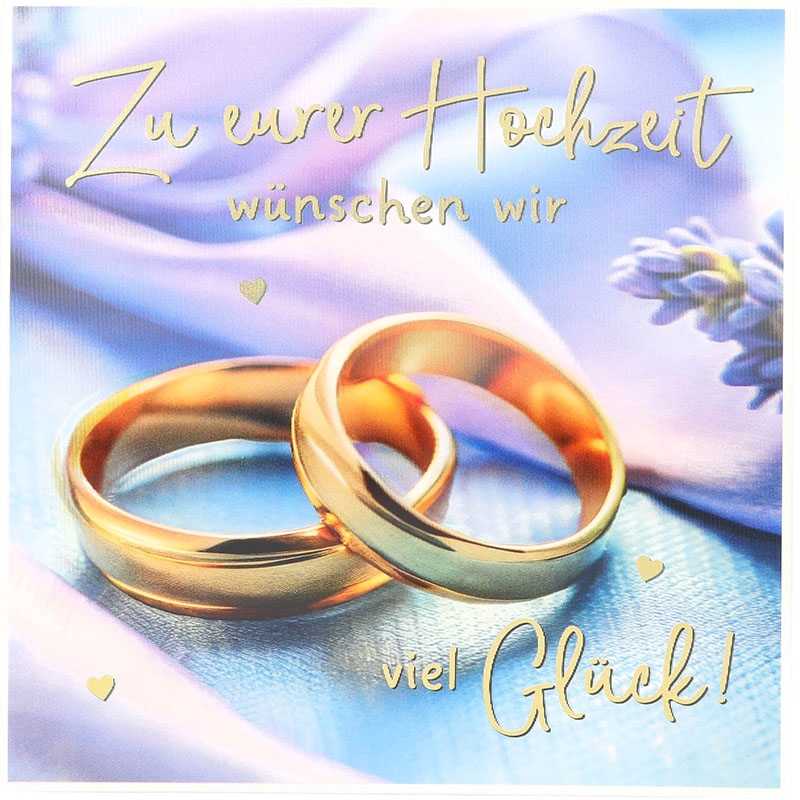 3D Musikkarte quadratisch - 044 - "Zu eurer Hochzeit wünschen wir viel..."