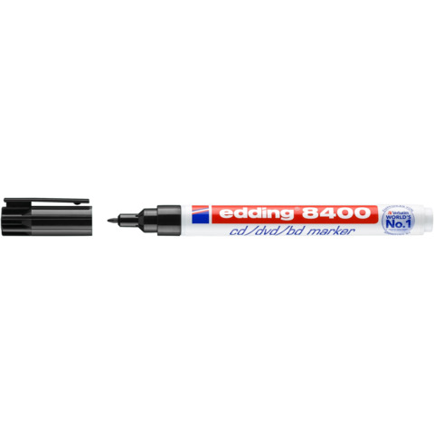 edding CD-Marker 8400, 0,5-1mm, Rundspitze, schwarz