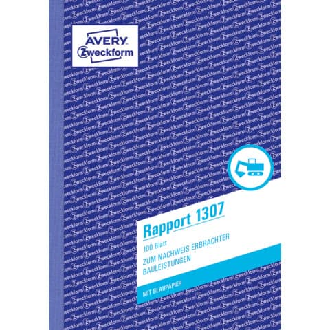AVERY ZWECKFORM Rapport, A5, Blaupapier, 100 Blatt