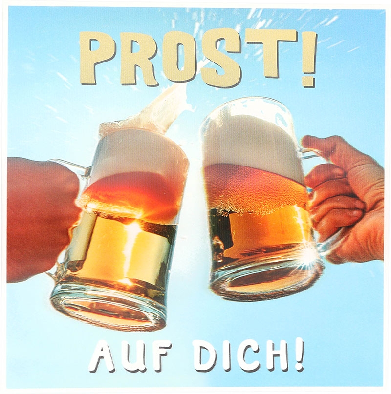 3D Musikkarte quadratisch - 048 - "Prost! Auf dich!"