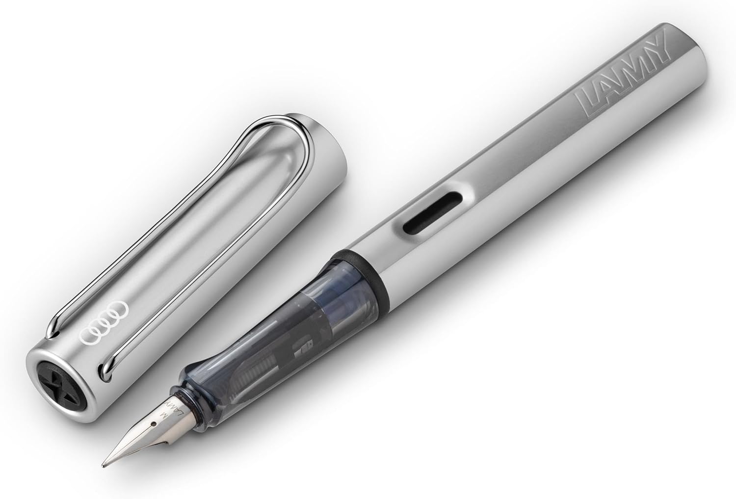 Lamy AL-star Füllfederhalter Audi Special-Edition, Feder: F, whitesilver, inkl. Tintenpatrone