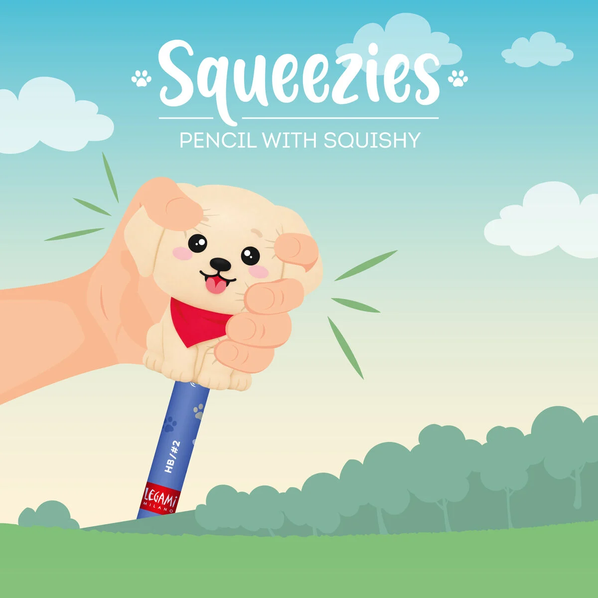 Legami Squeezies Anti-Stress Bleistift HB - Fur-ever Friends