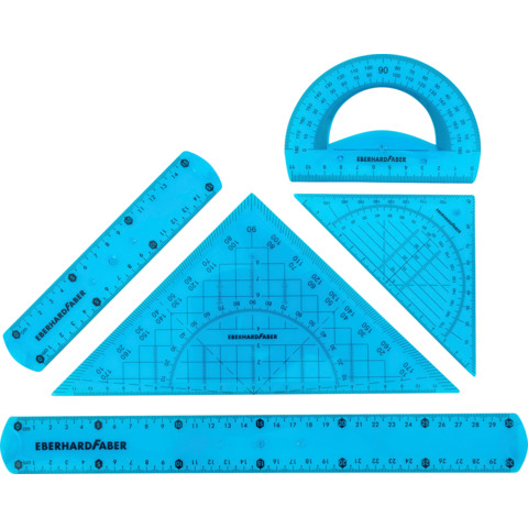 EBERHARD FABER Plastiklineal 37,3cm 5-teilig blau