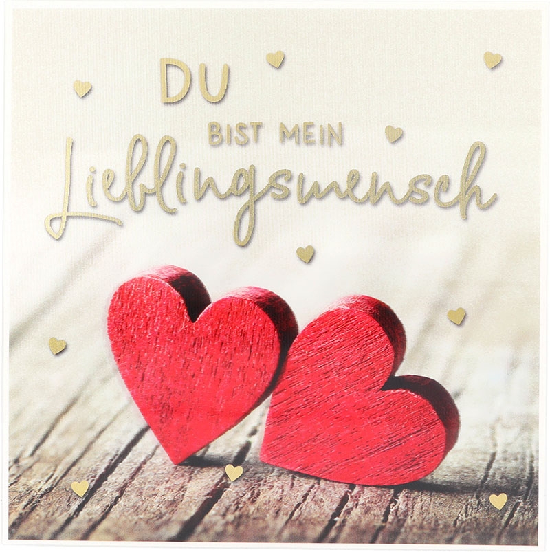3D Musikkarte quadratisch - 006 - "Du bist mein Lieblingsmensch."