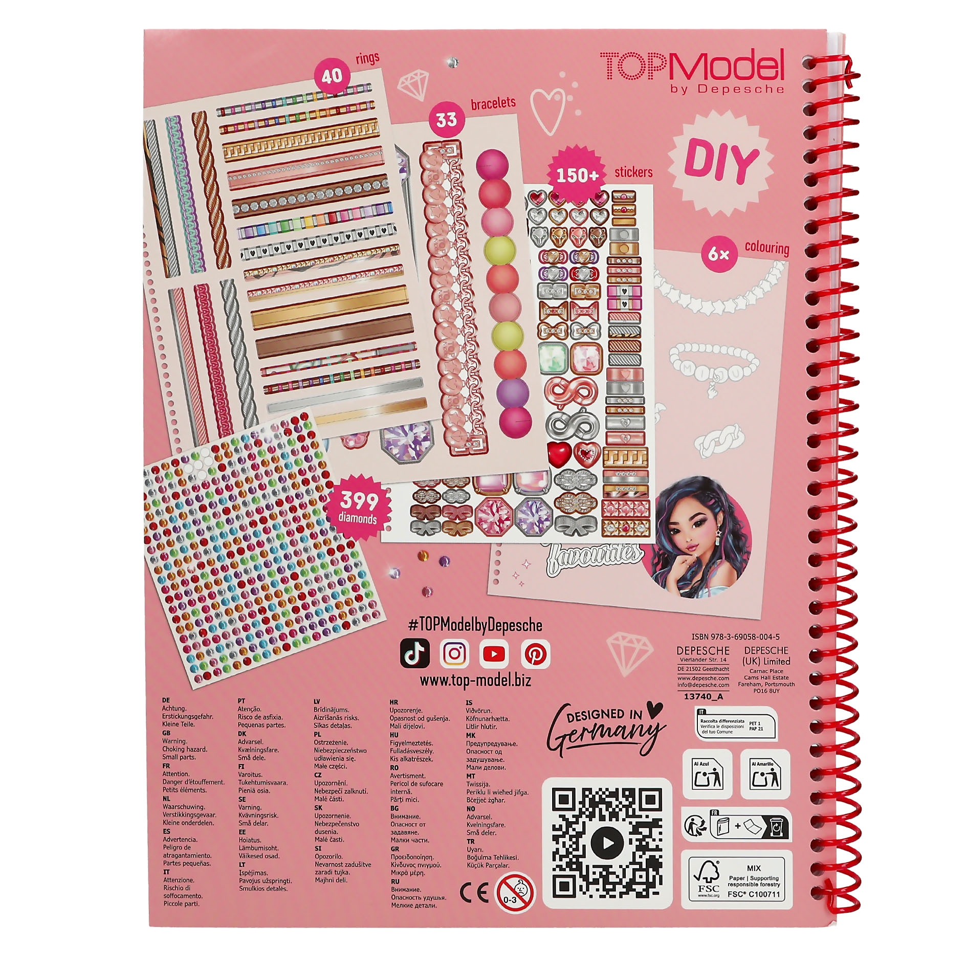 TOPModel Create your BLING BLING Malbuch, Schmuck
