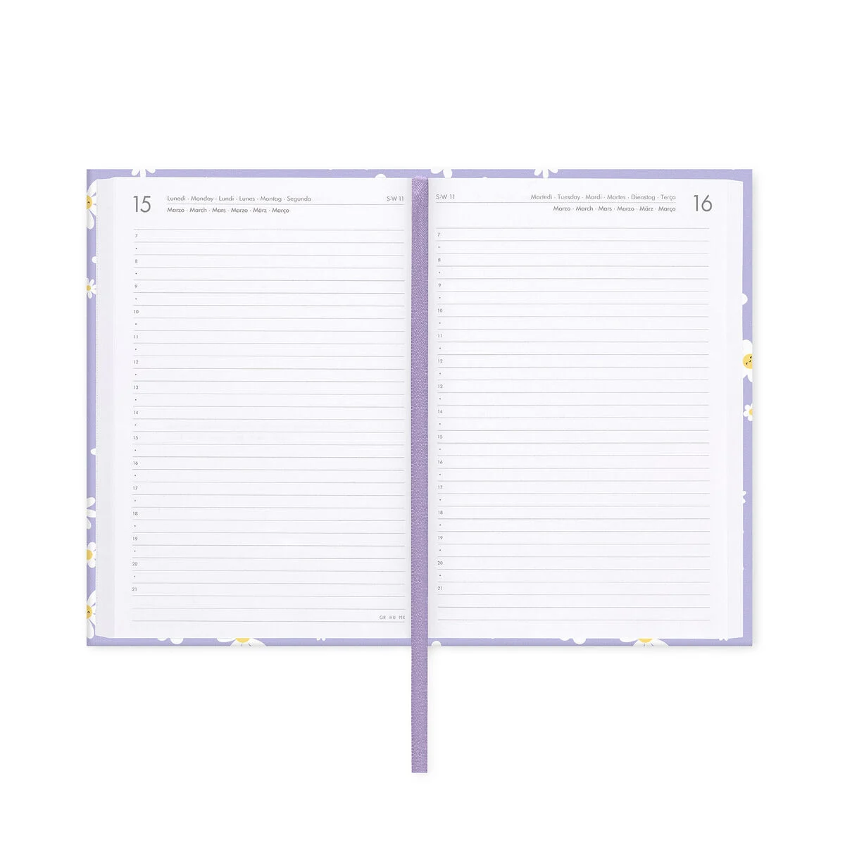 LEGAMI 16-Monats Tagesplaner 2027 - Daisy Lilac - Medium