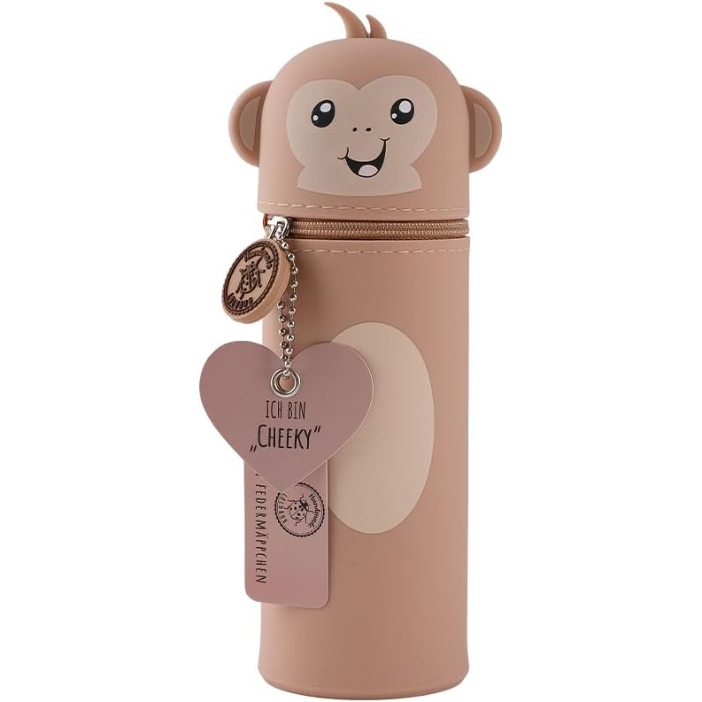 Lulubug Silikon - Federmäppchen - Motiv: Affe Cheeky
