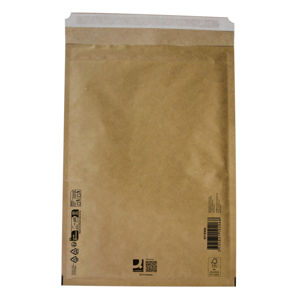 Q-CONNECT Luftpolstertasche G7/17 für A4, 230 x 340 mm, braun