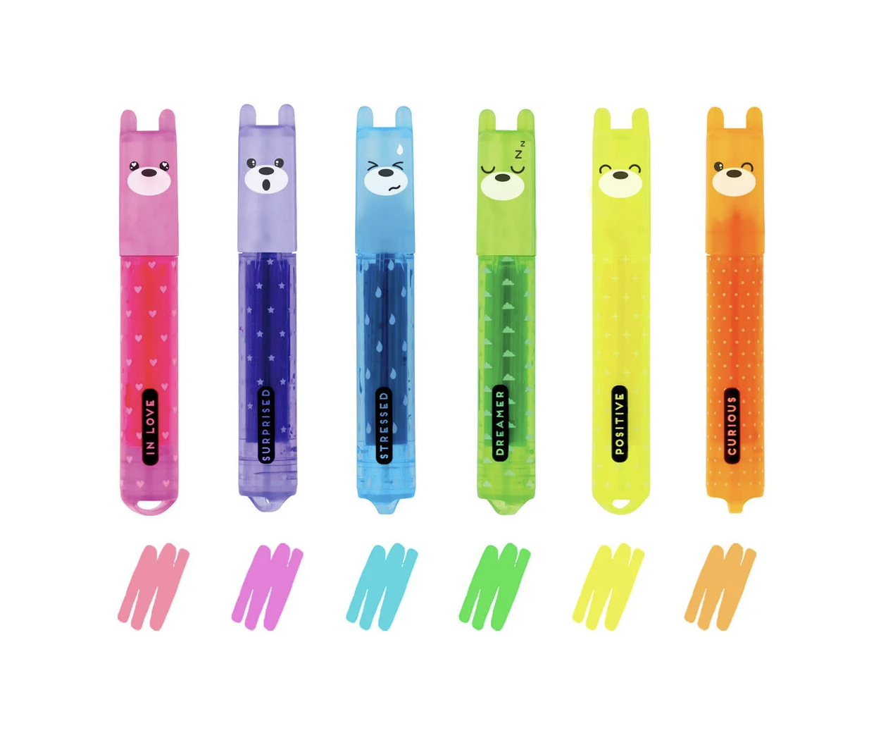 Legami 6 Mini-Textmarker-Set - Teddy´s Mood Legami 6 Mini-Textmarker-Set - Teddy´s Mood