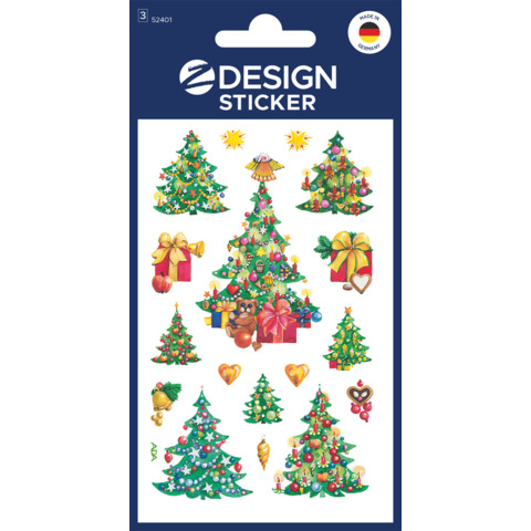 Avery Zweckform 52401 Weihnachtssticker Weihnachtsbäume - 30 Stück