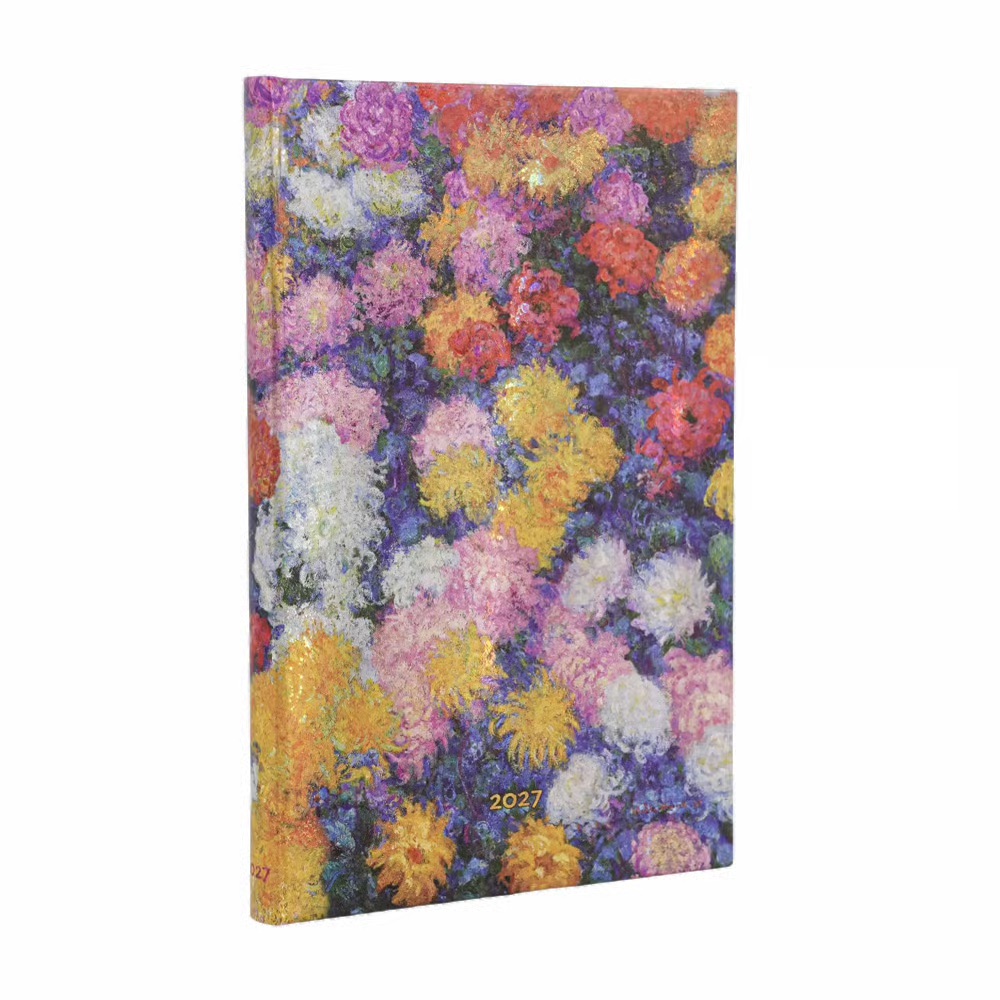 Paperblanks 2027 Monets Chrysanthemen Hardcover Mini Horizontal 12-Monatskalender