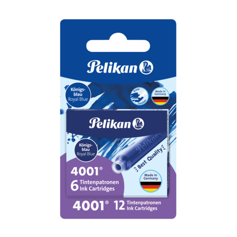 PELIKAN Tintenpatrone 4001® TP/6, 2 Etuis a 6 Stück, königsblau