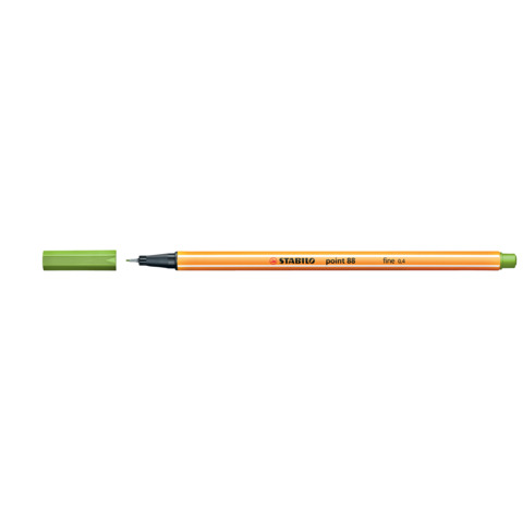 STABILO Fineliner point 88, 88/33 0,4 mm, Farbe: Apfelgrün