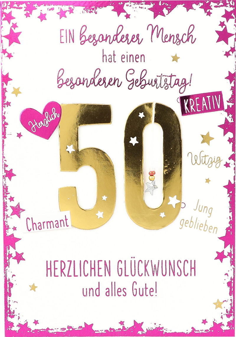 Elegance Klappkarten 005 - 50 Ein besonderer Mensch hat einen... Elegance Klappkarten 005 - 50 Ein besonderer Mensch hat einen...