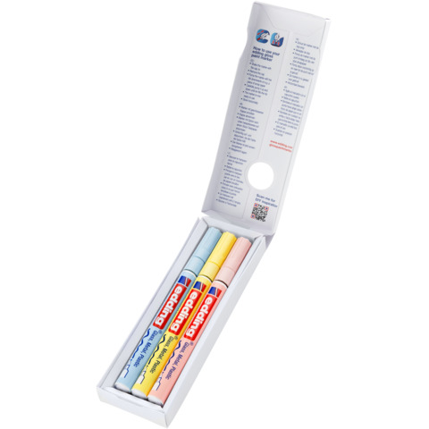 EDDING Glanzlackmarker 751, 1-2mm, Rundspitze, 3 Stück, pastell sortiert