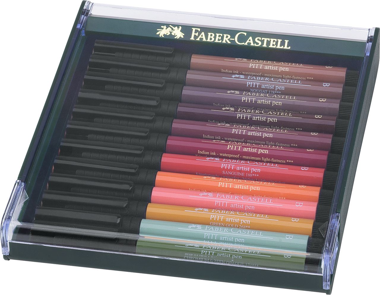 Faber-Castell Tuschestift - Pitt Artist Pen Brush - 12er-Etui - Erdfarben
