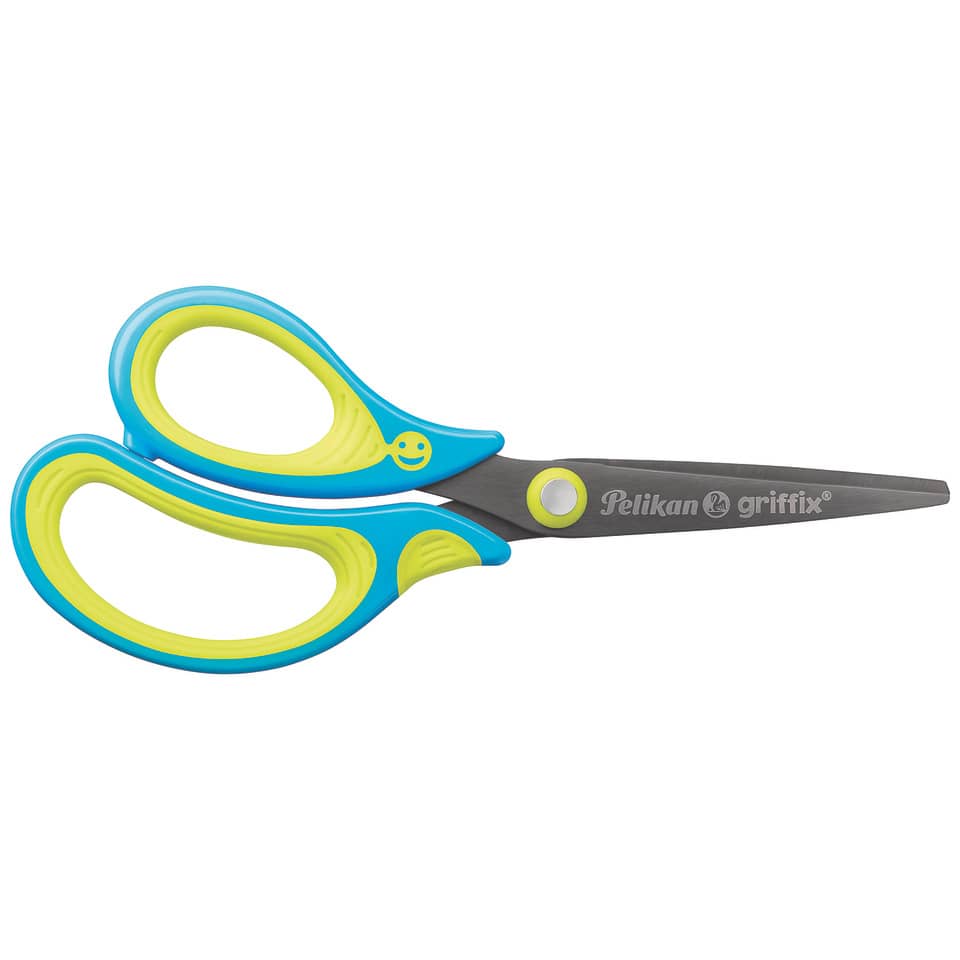 Pelikan griffix Schulschere Bastelschere - NeonFreshBlue - Linkshänder