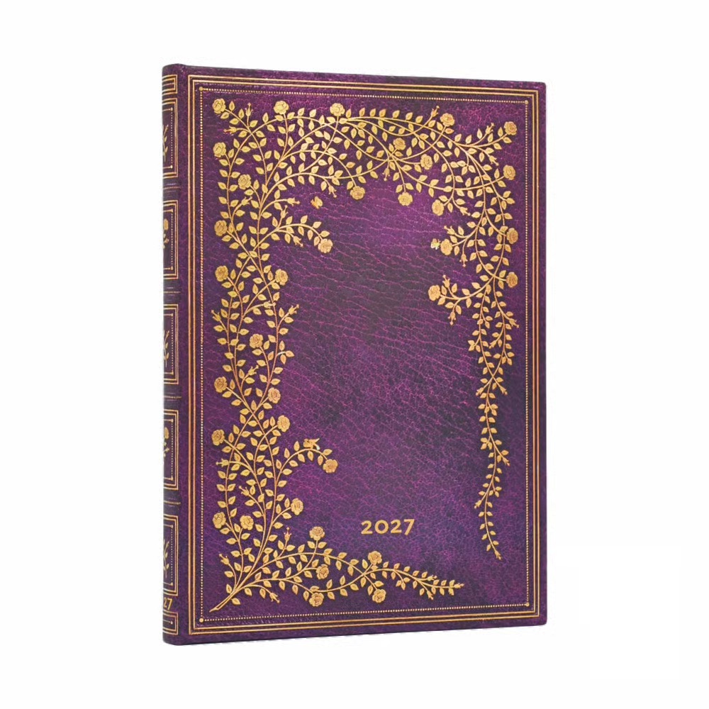 Paperblanks 2027 New York Rose Hardcover Midi Vertikal 12-Monatskalender