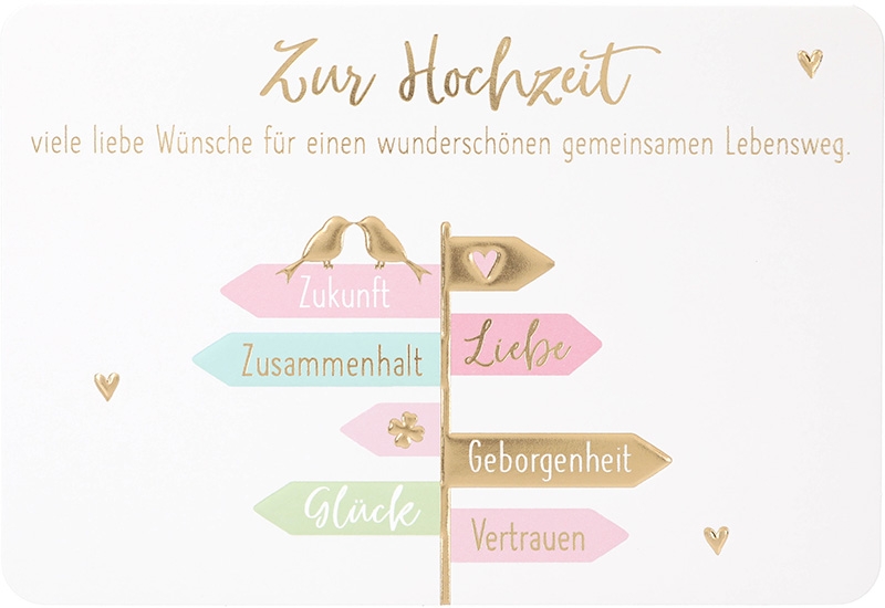 Kunterbunt Klappkarte 003 - Zur Hochzeit viele liebe Wünsche für... Kunterbunt Klappkarte 003 - Zur Hochzeit viele liebe Wünsche für...