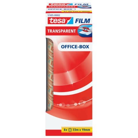 TESA Klebefilm tesafilm® Office-Box, 33mx19mm, 8 Rollen, transparent