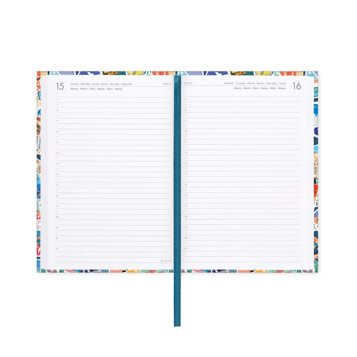 LEGAMI 16-Monats Tagesplaner 2027 - Travel stickers - Medium