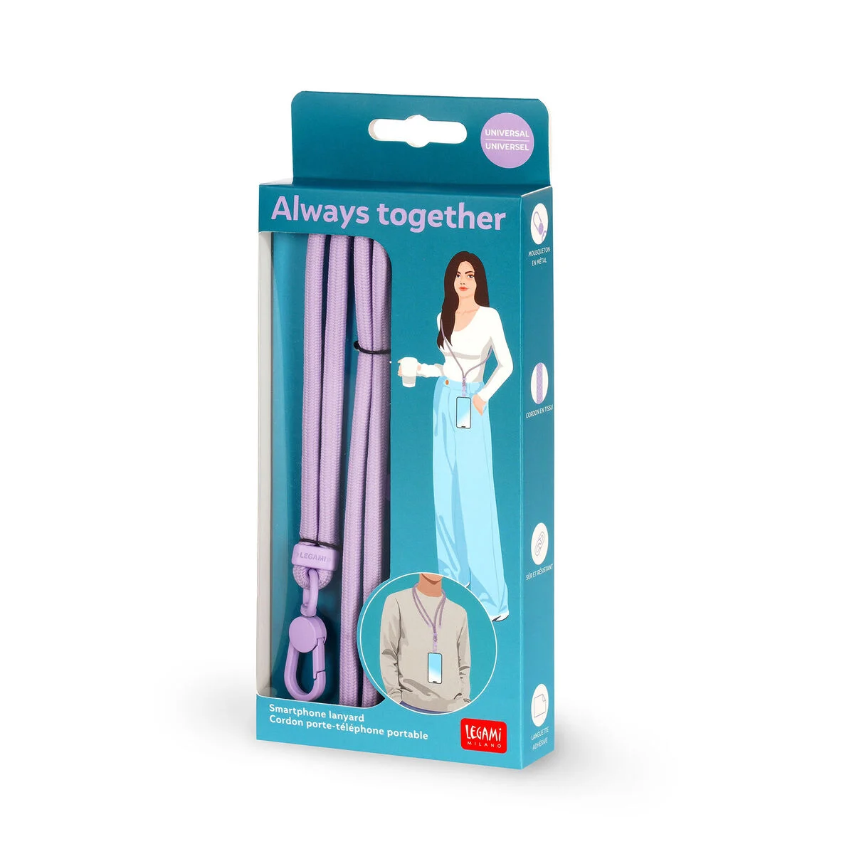 Legami Handy Trageschlaufe - Farbe: Lilac