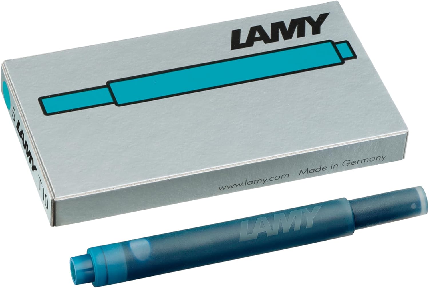 Lamy T10 Großraum-Tintenpatronen - türkis - Packung mit 5 Stück