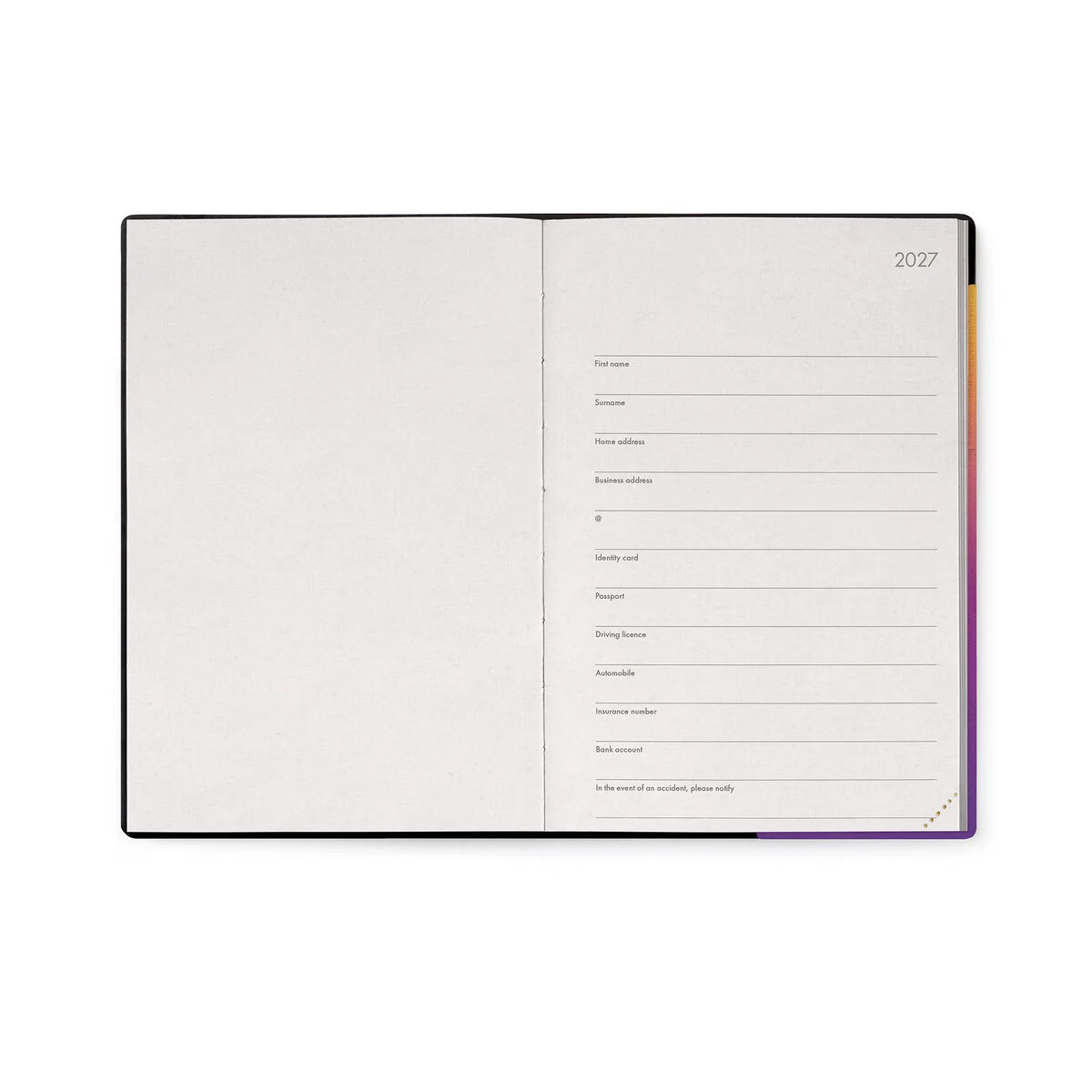 12-Month Medium Weekly Diary 2027 - Sunset Vibes