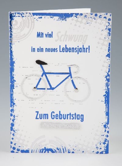 Elegance Klappkarten 019 - Mit viel Schwung in ein neues Lebensjahr Elegance Klappkarten 019 - Mit viel Schwung in ein neues Lebensjahr