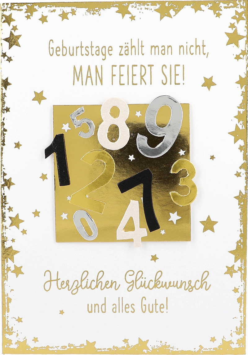 Elegance Klappkarten 013 - Geburtstage zählt man nicht, man ... Elegance Klappkarten 013 - Geburtstage zählt man nicht, man ...