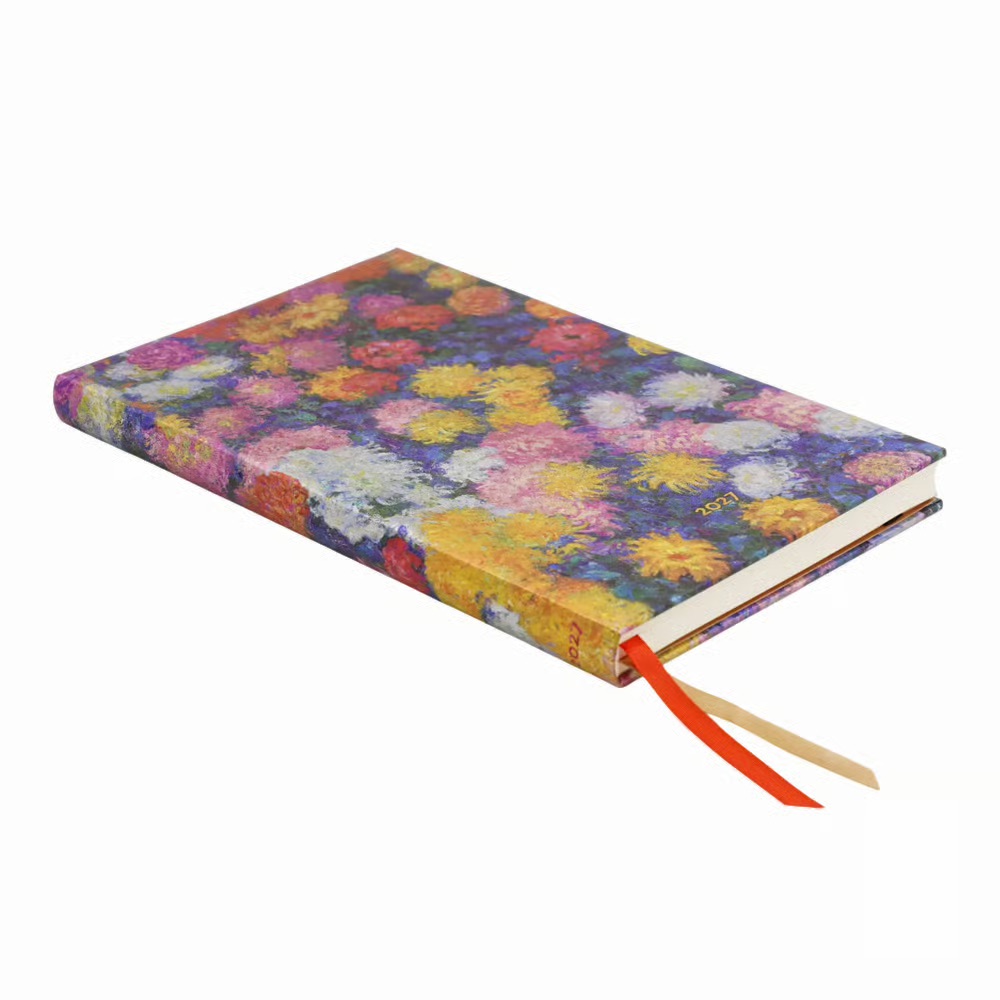Paperblanks 2027 Monets Chrysanthemen Hardcover Mini Horizontal 12-Monatskalender