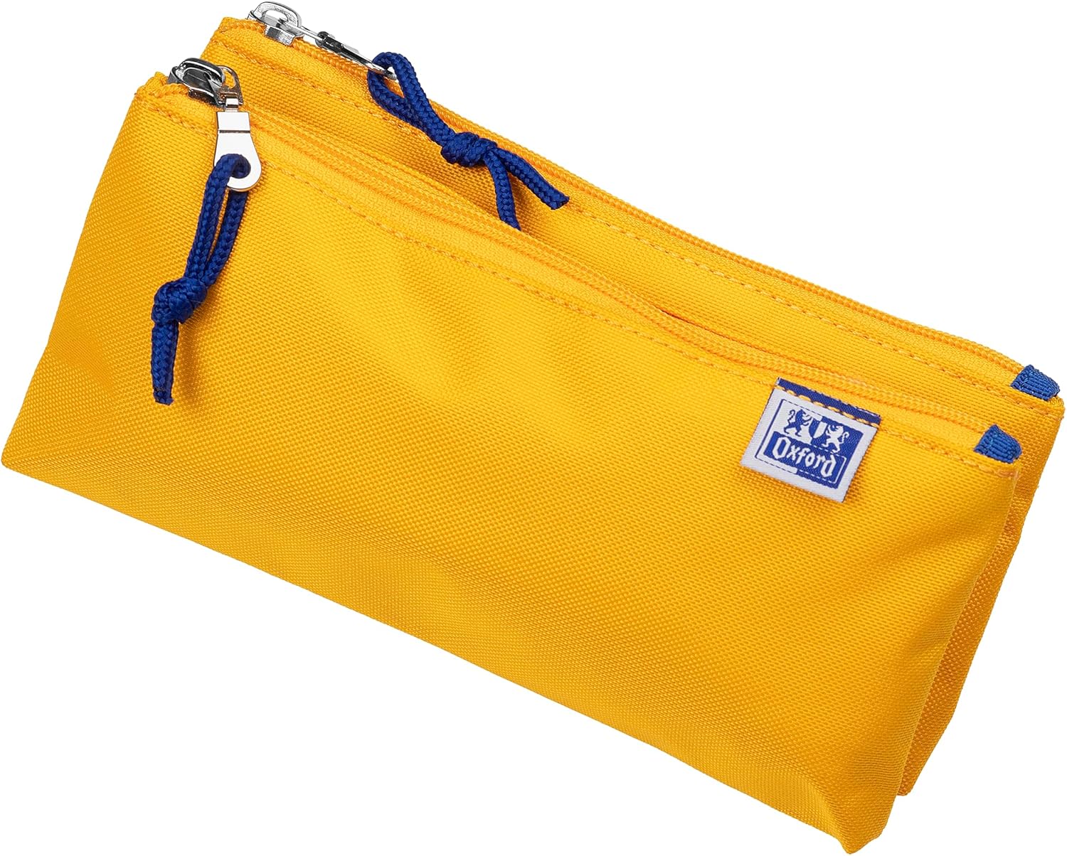 Oxford Federmäppchen mit Doppel-Fach, 2 Taschen, gelb