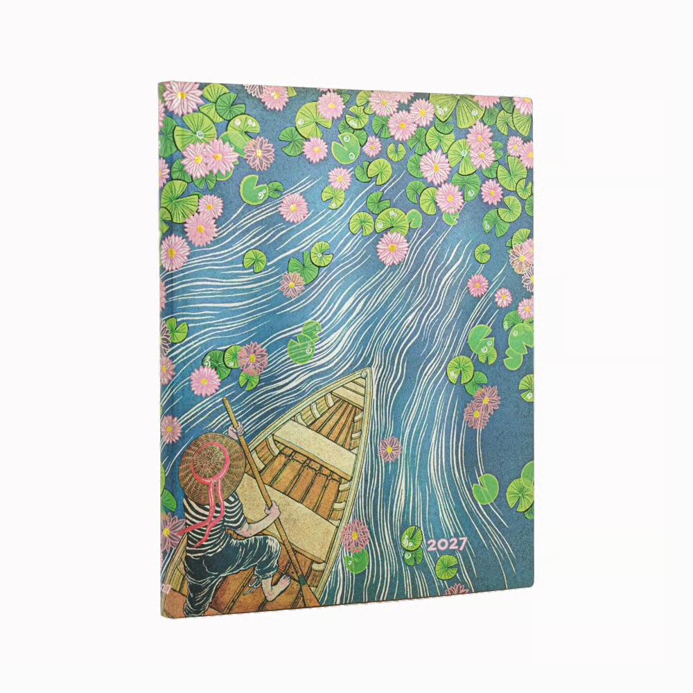 Paperblanks 2027 Fluss der Lotusblüten Softcover Ultra Vertikal 12-Monatskalender