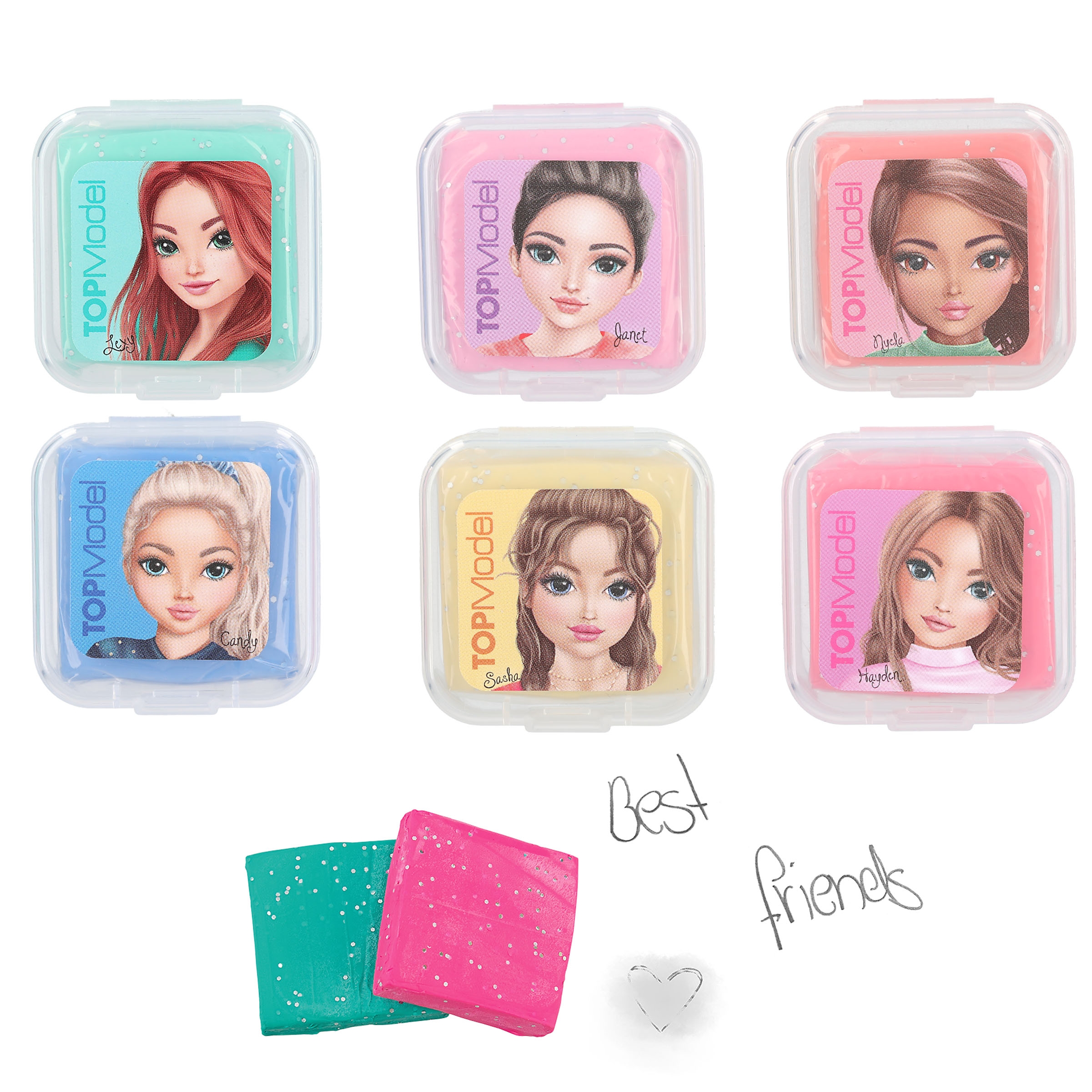 TOPModel Knetradiergummi mit Glitter, sortiert