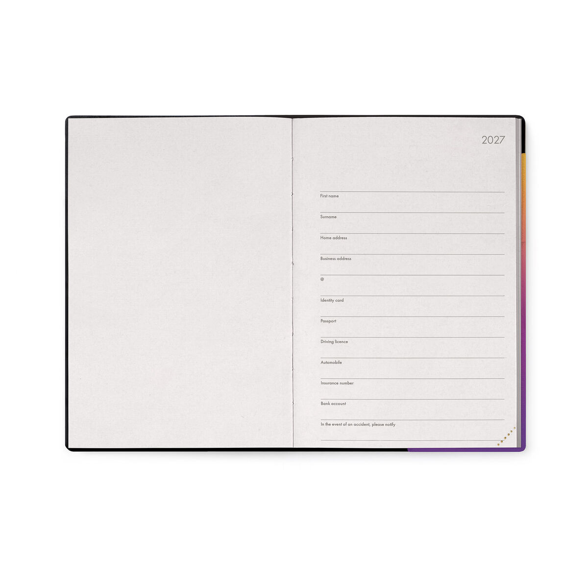 Legami Medium Weekly Diary mit Notizbuch – 2028 - Sunset Vibes